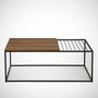 Hanah Home Mesa de Centro Industrial Nogal